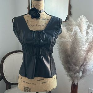 Maxstudio leather Top